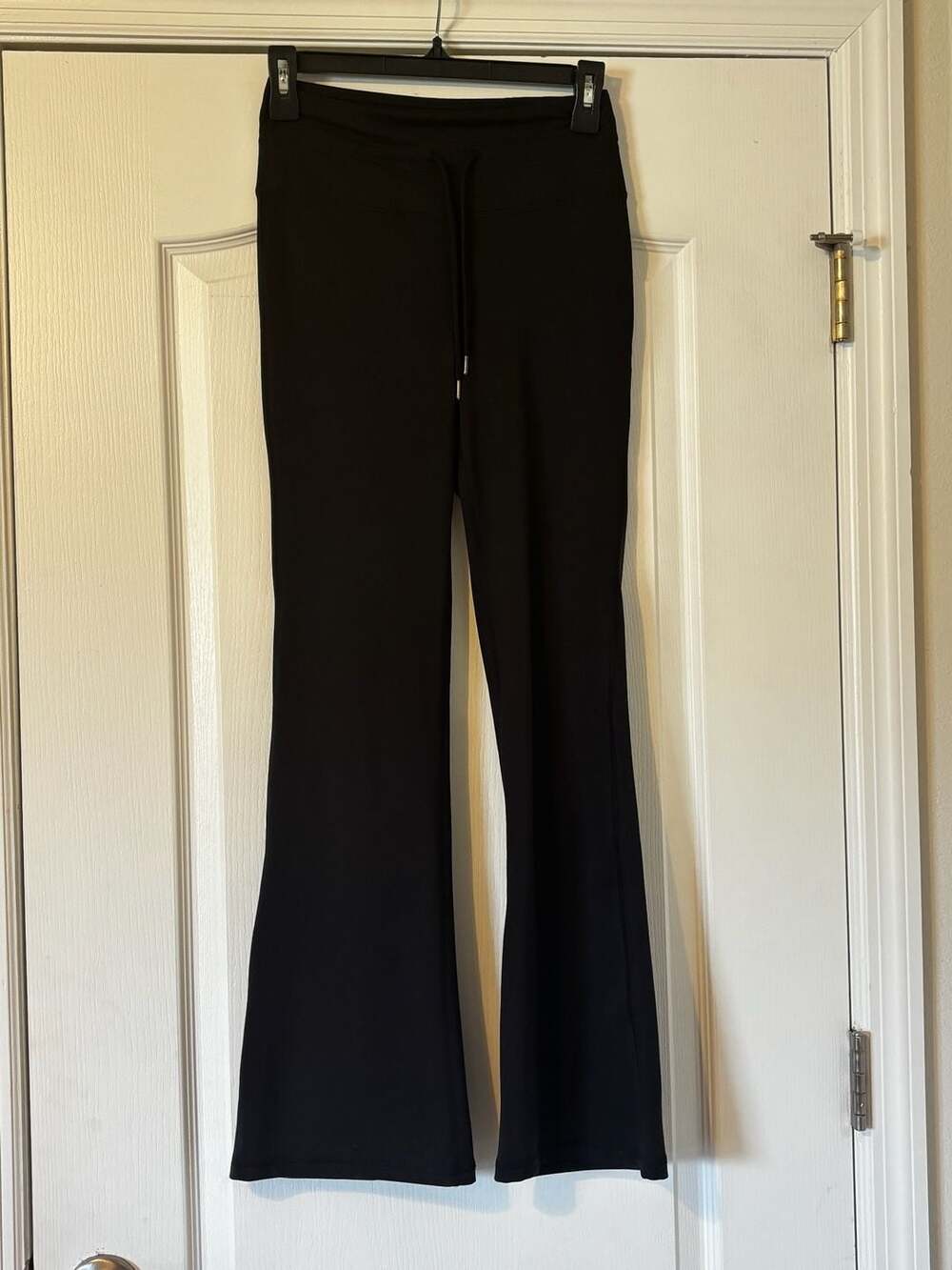 Yogalicious Lux Black Drawstring Flare Yoga Pants Size S